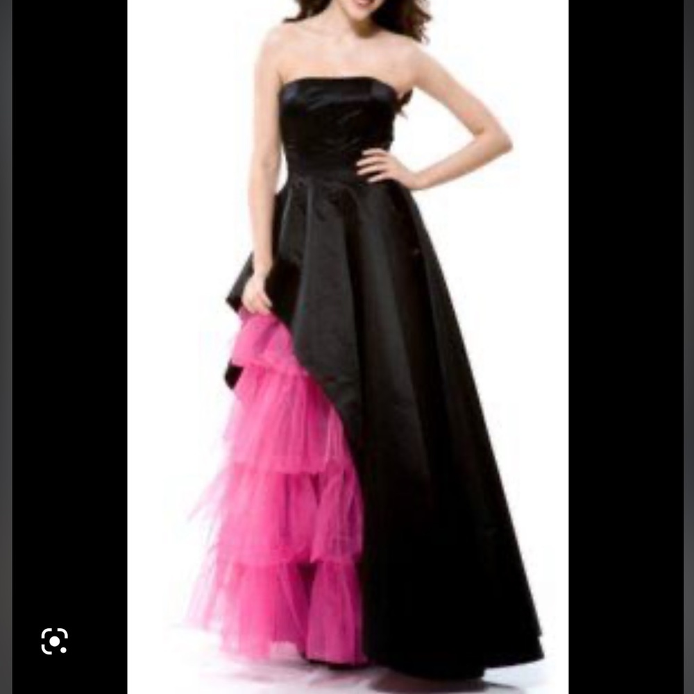Betsey Johnson black top layer and hot pink tulle